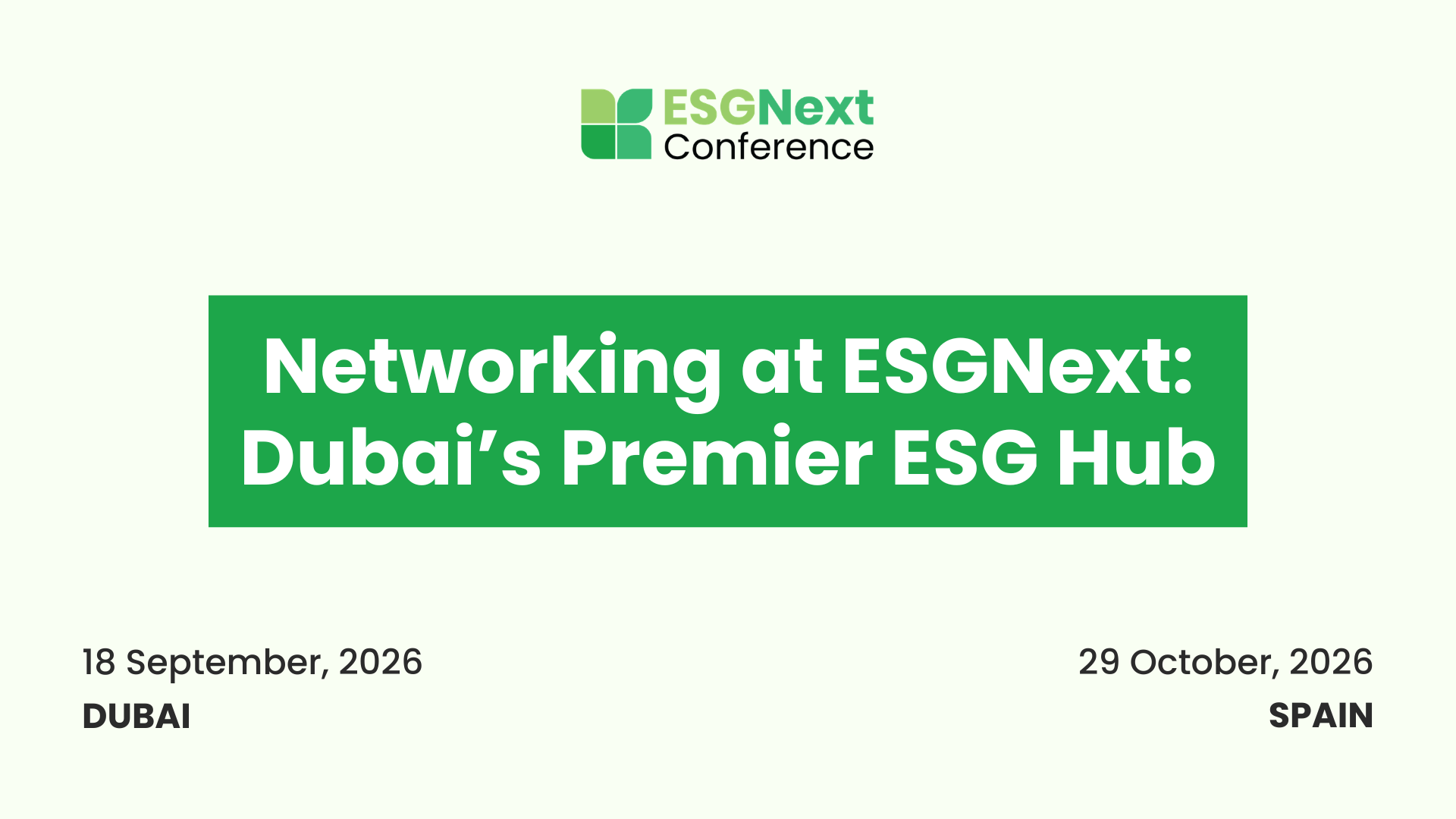Networking at ESGNext: Dubai’s Premier ESG Hub