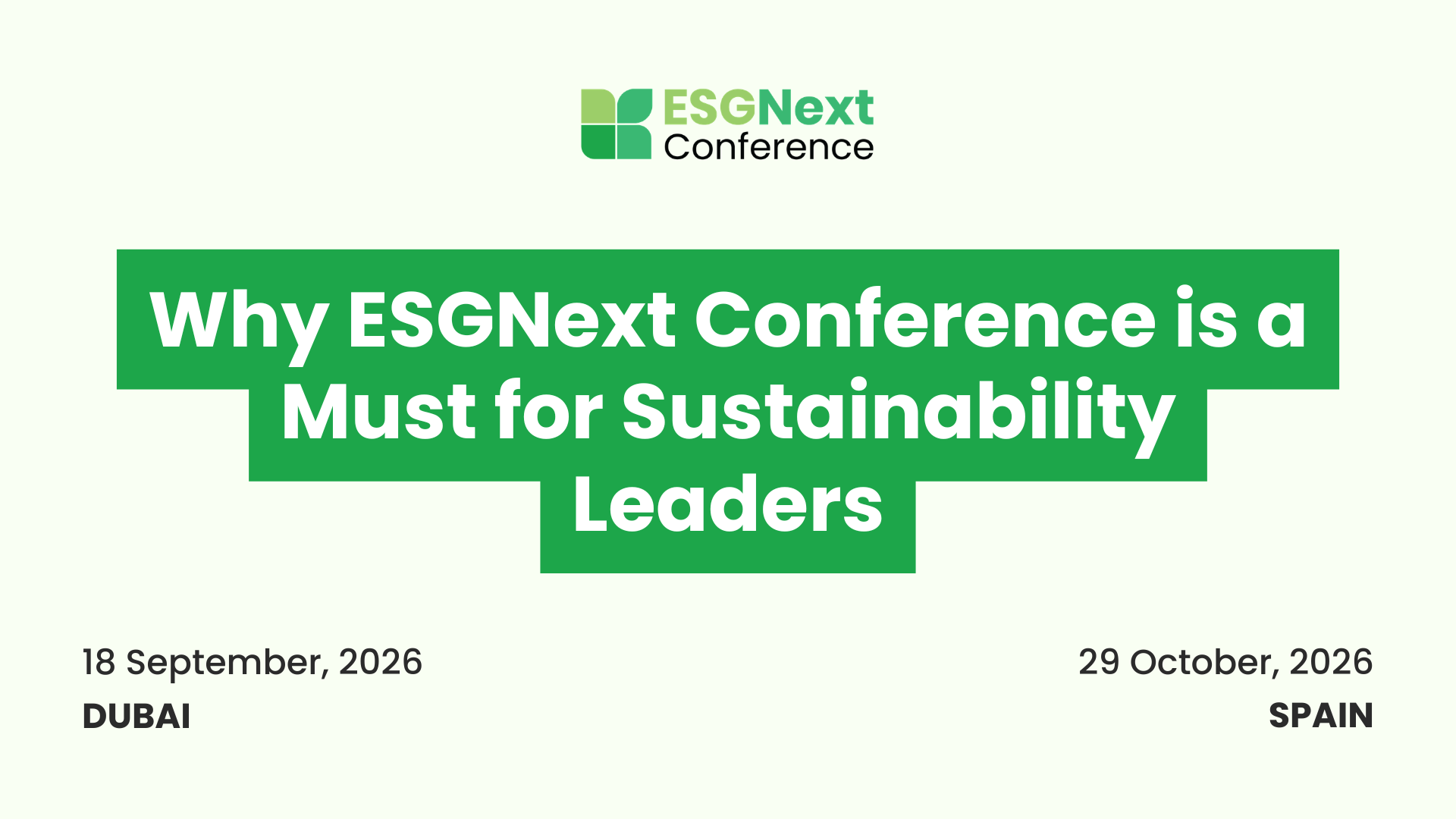 Why ESGNext Conference is a Must for Sustainability Leaders