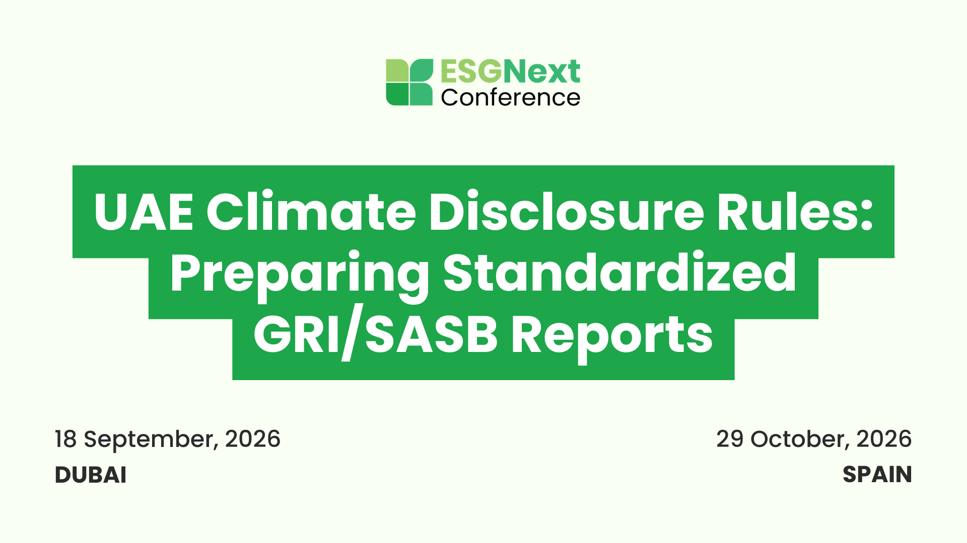 UAE Climate Disclosure Rules: Preparing Standardized GRI/SASB Reports