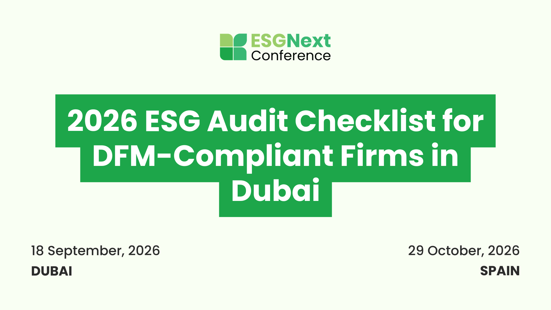 2026 ESG Audit Checklist for DFM-Compliant Firms in Dubai