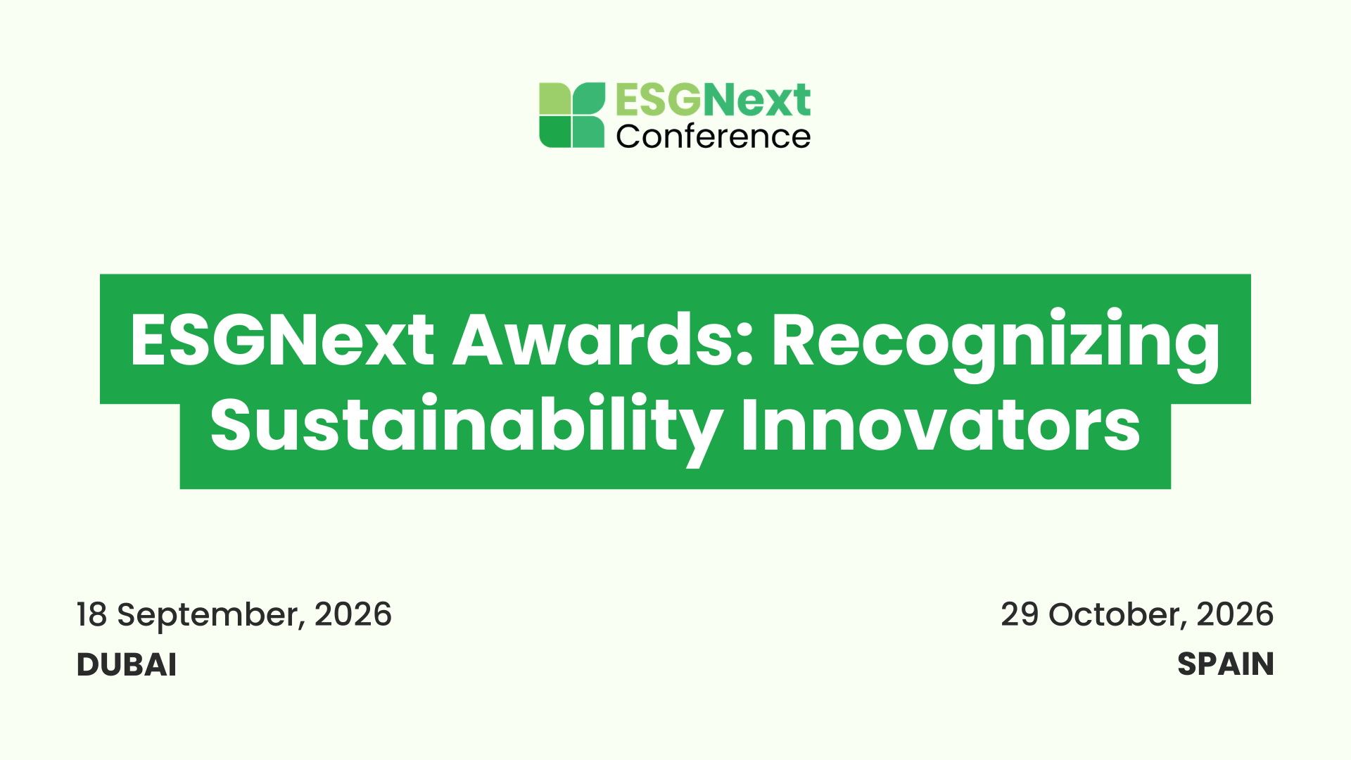 ESGNext Awards: Recognizing Sustainability Innovators